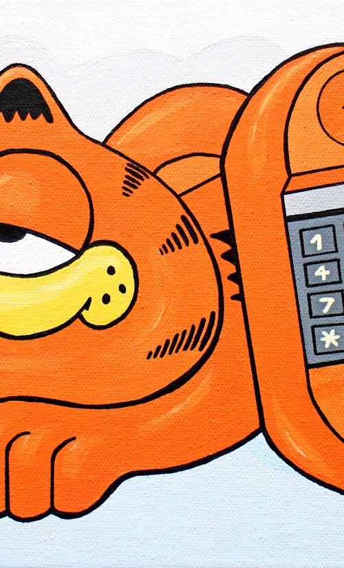 Garfield Phone Pop Art by Ian Viggars