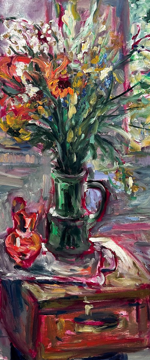 Still life with flowers by Kateryna Krivchach