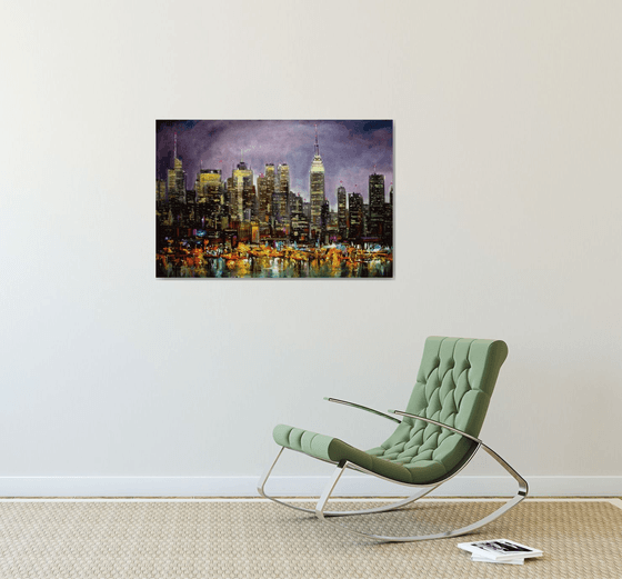 New York by sea, 36x24 in