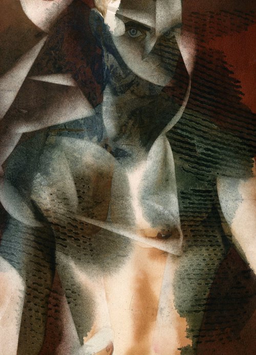male nude abstract #3 by Alfred  Ng