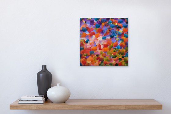 Effervescence 6 - Original acrylic square painting on canvas - Ready to hang