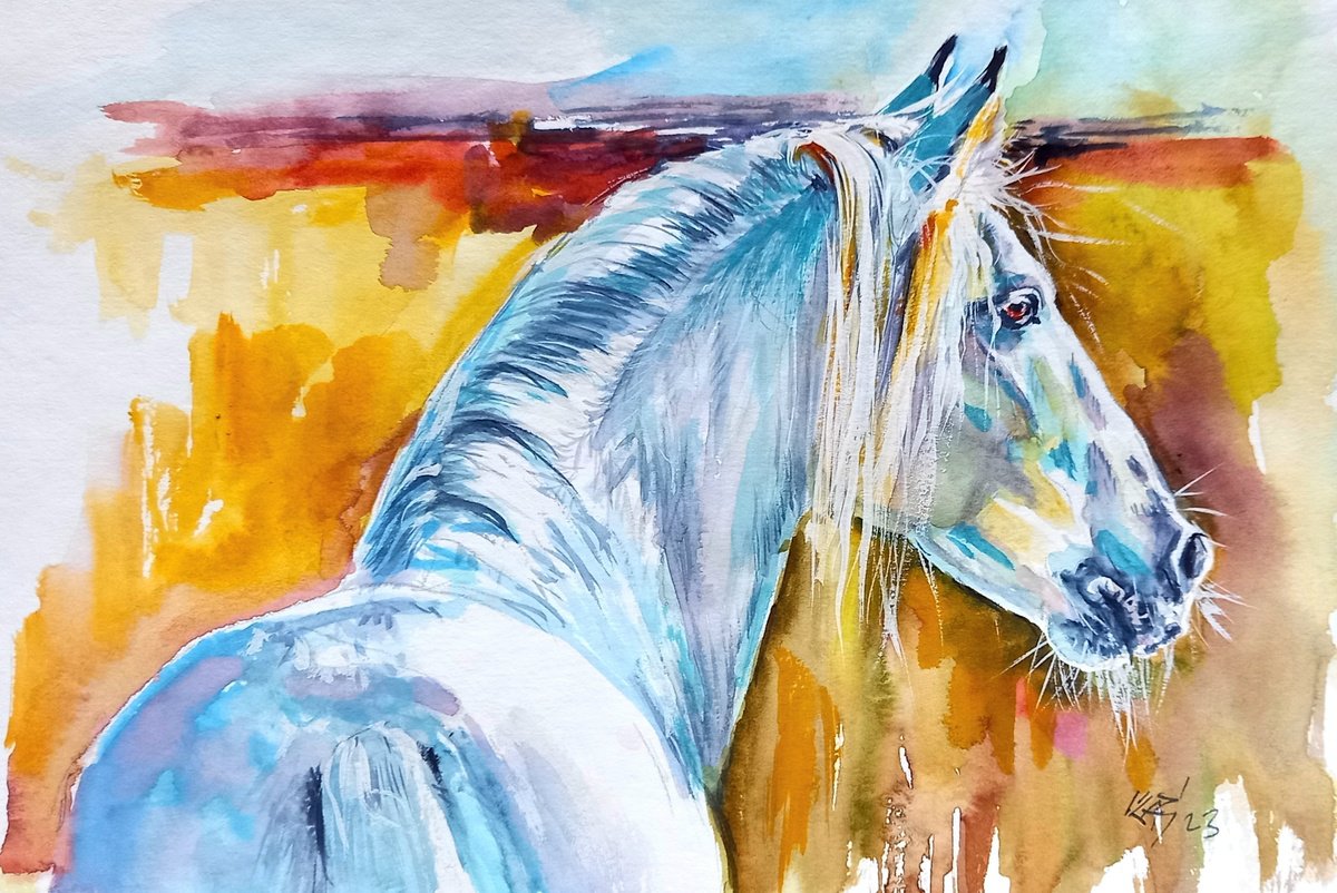 Andalusian horse III /28 x 19 cm/ by Kovcs Anna Brigitta