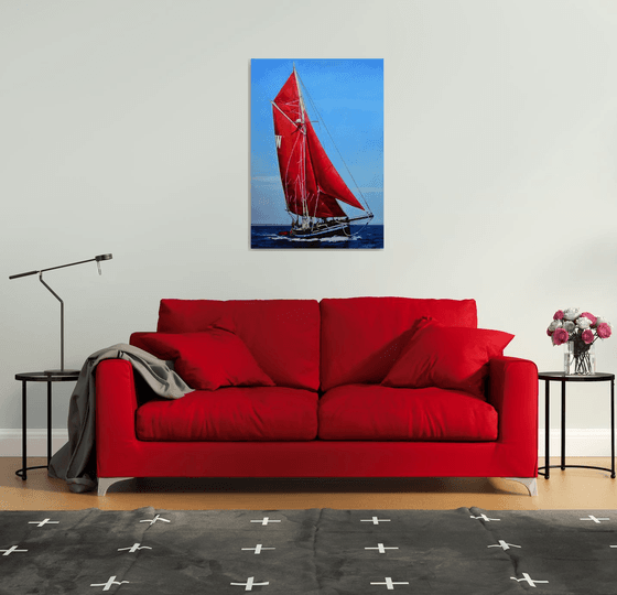 Red sailboat