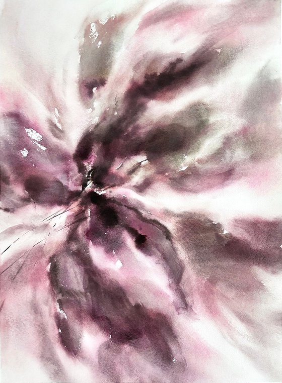 Pink abstract flowers