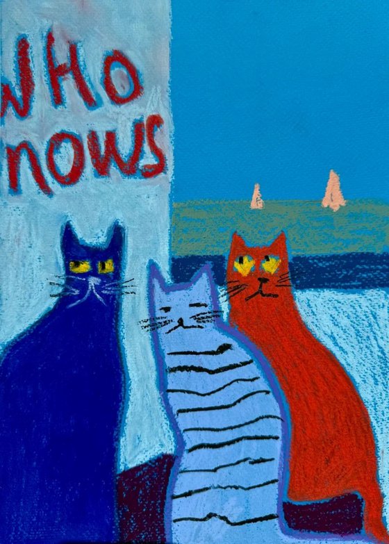 Three Curious Cats