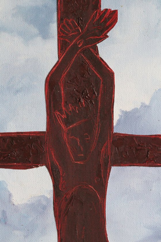 Scene of a crucifixion