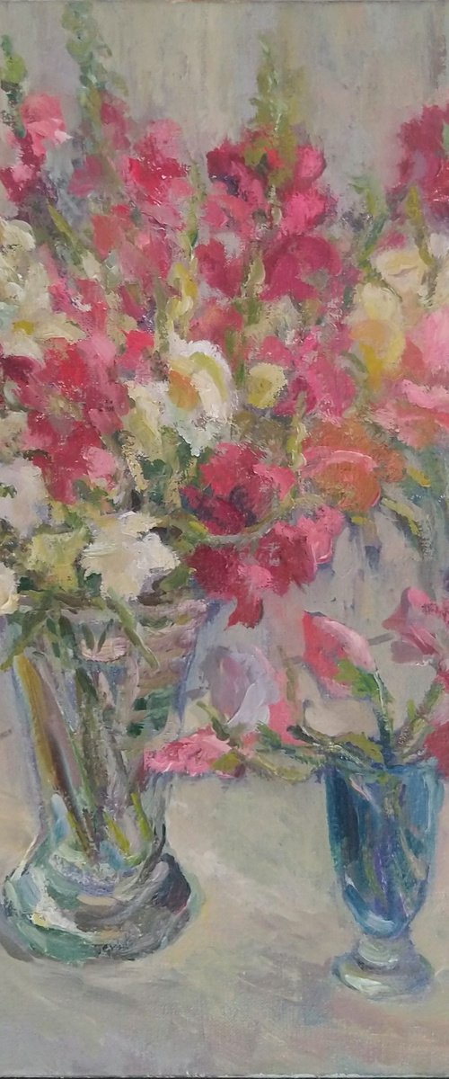 Summer bouquets. Original oil panting. by Elena Klyan
