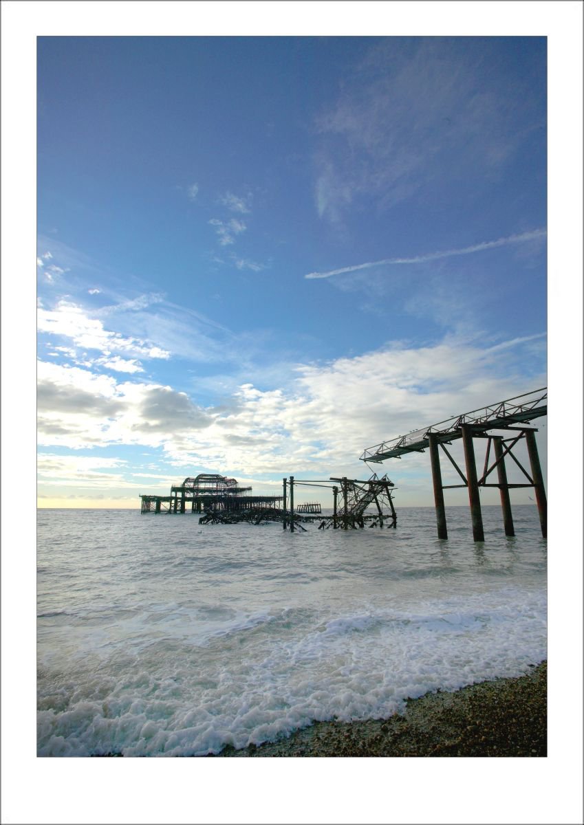 The Old West Pier, Wide View, Brighton, Sussex by Tony Bowall FRPS