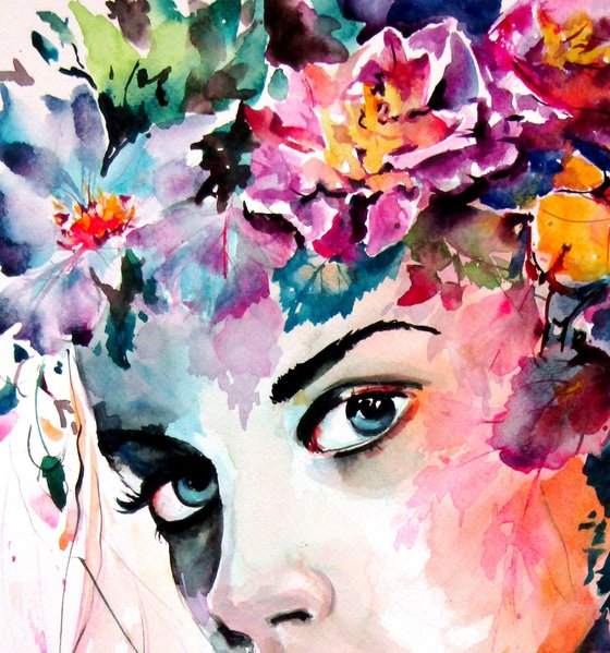 Girl with florals of summer