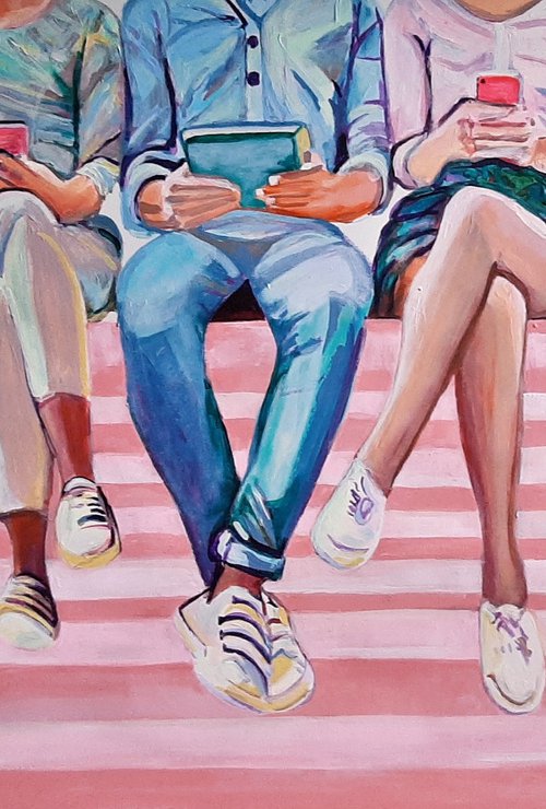 Conversation / 100 x 61,8 cm by Alexandra Djokic