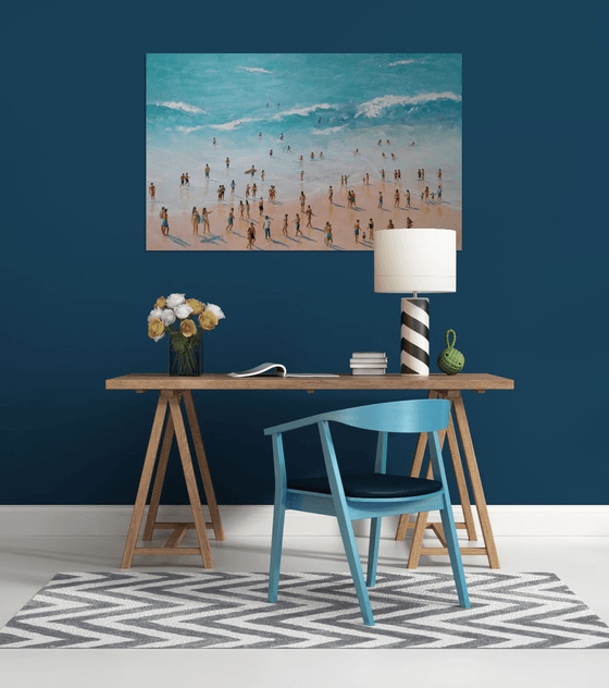 Summertime beach 48x30 in