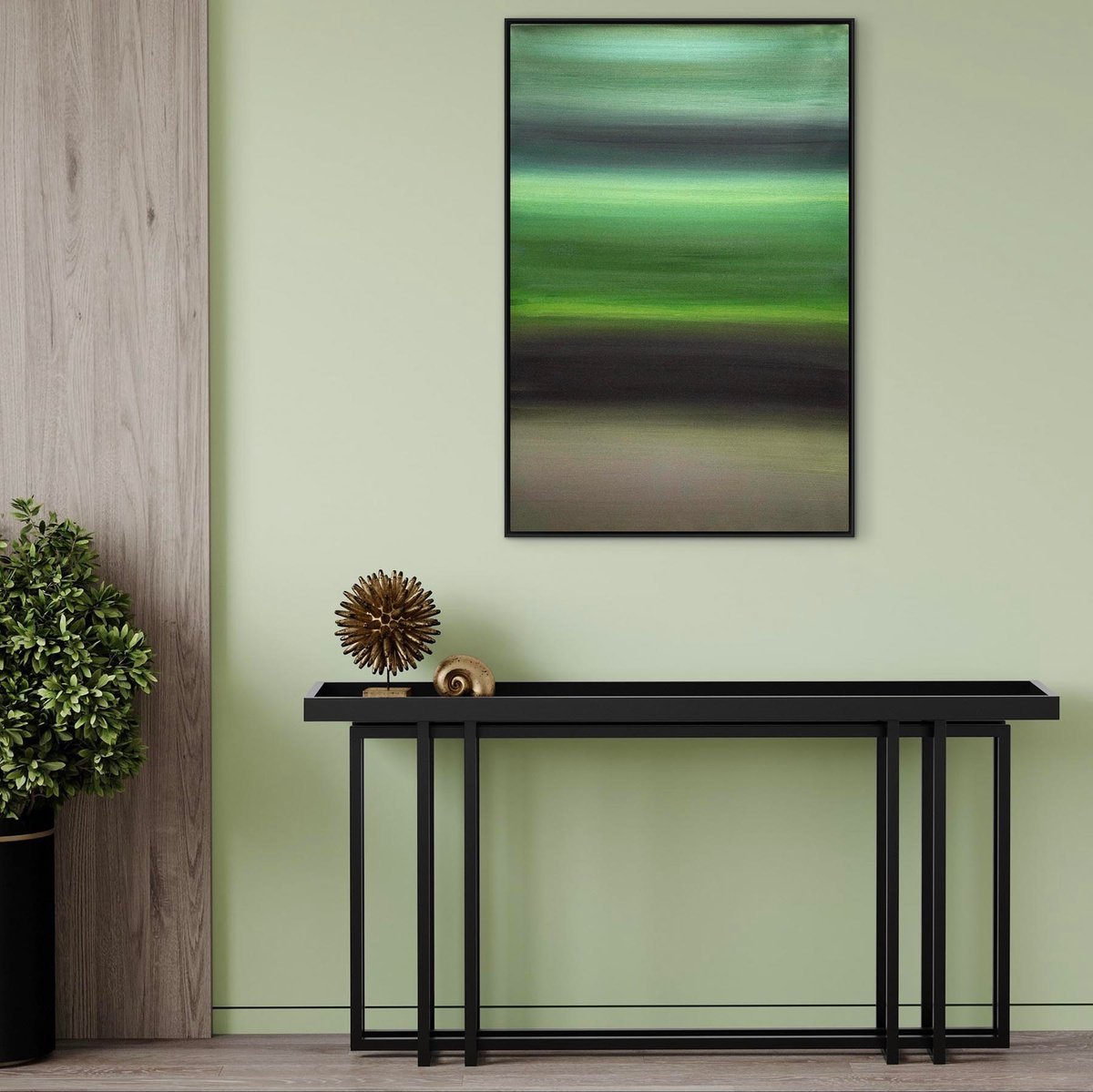 Geometric Abstract Acrylic Painting By Paresh Nrshinga Frsa, 22 X 36", Echoes Of Spring, Original Artwork