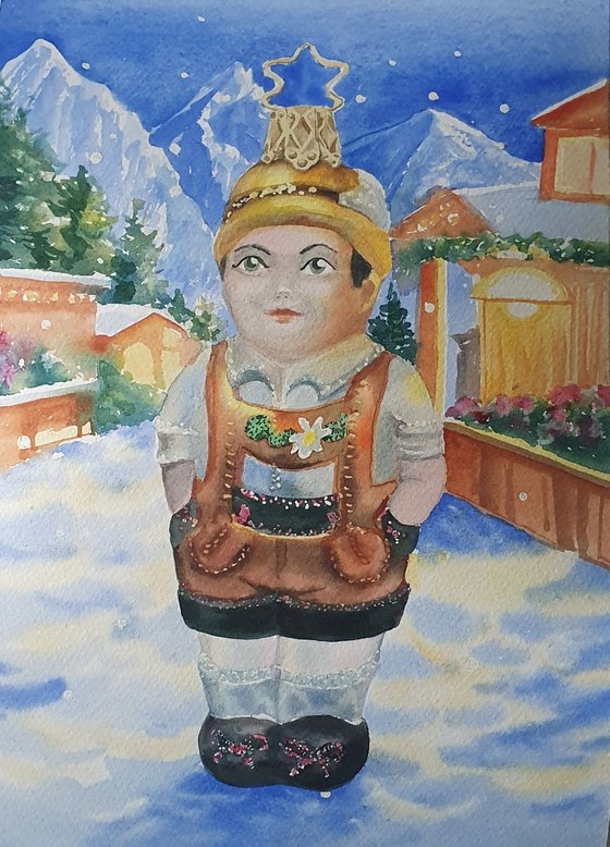 Snowfall over Bavaria