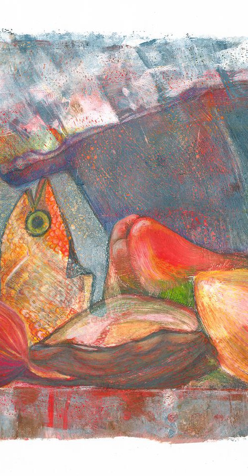 Still life with fish by Hilde Hoekstra