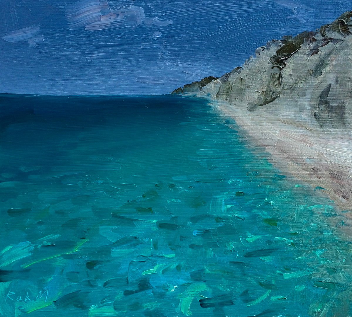 Water In Sunlight By Michael Rak, 8 X 7, Artwork For Sale On Artfinder