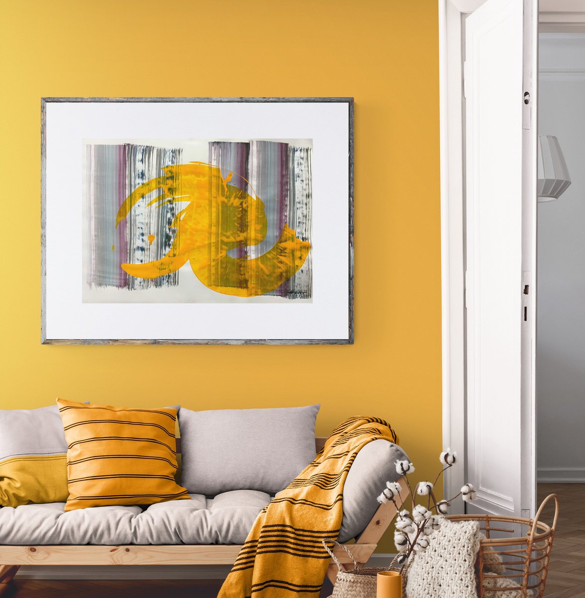 Organic Abstract Acrylic Painting By Anatoliy Menkiv, 33 X 24, #79 Metaphysics Series, Original Artwork