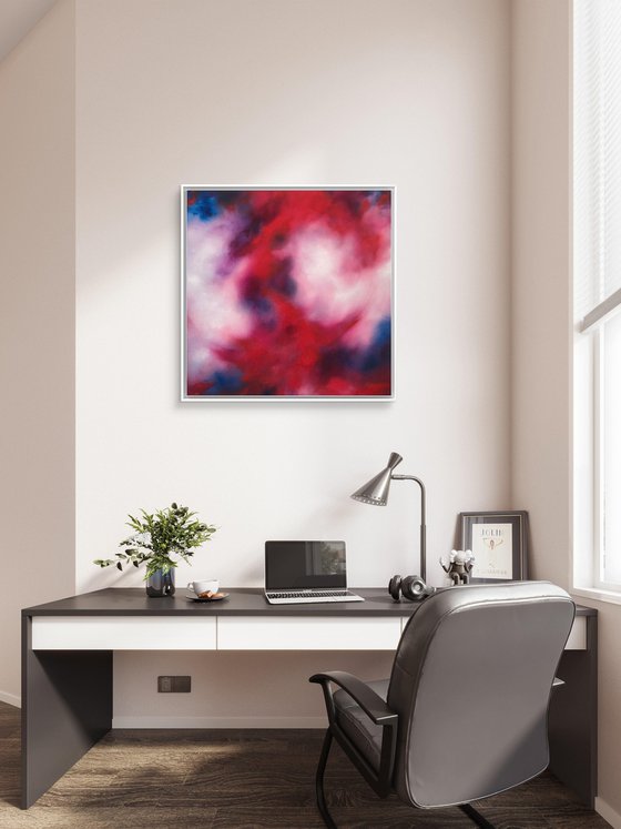 Abstract in Red, White and Blue.