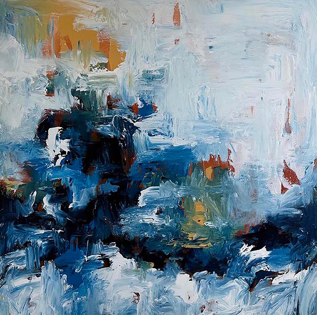  Whispering Waters I By Omar Obaid, 39 X 39, Artwork For Sale On Artfinder