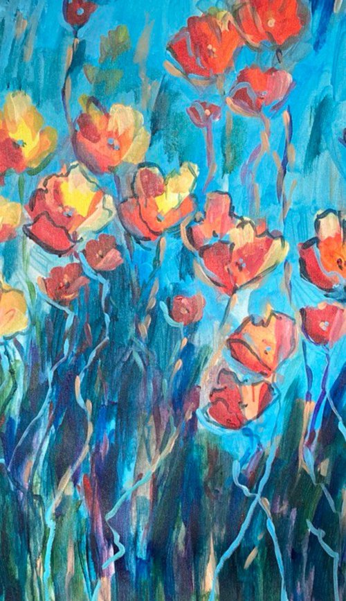 Poppies in the Garden #04 by Marina Krylova