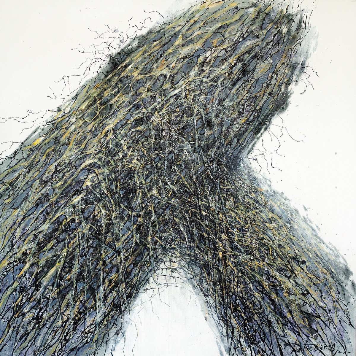 Abstract Oil Painting By Liudmyla Davydenko, 55 X 55", Power, Original Artwork