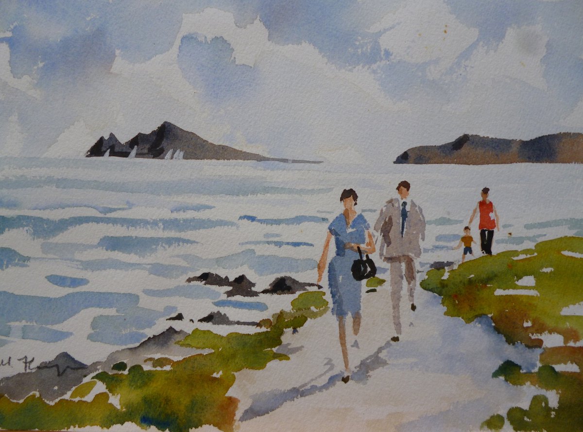 walking at Malahide by Maire Flanagan