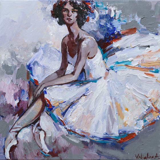 Ballerina painting 50 x 50 cm