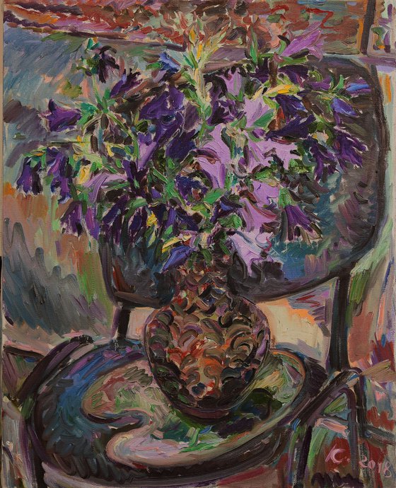 Still Life - Bluebells - Oil Painting - Gift - Medium Size