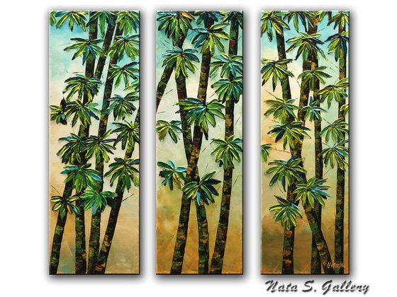 Bamboo - Original Impasto Acrylic Painting