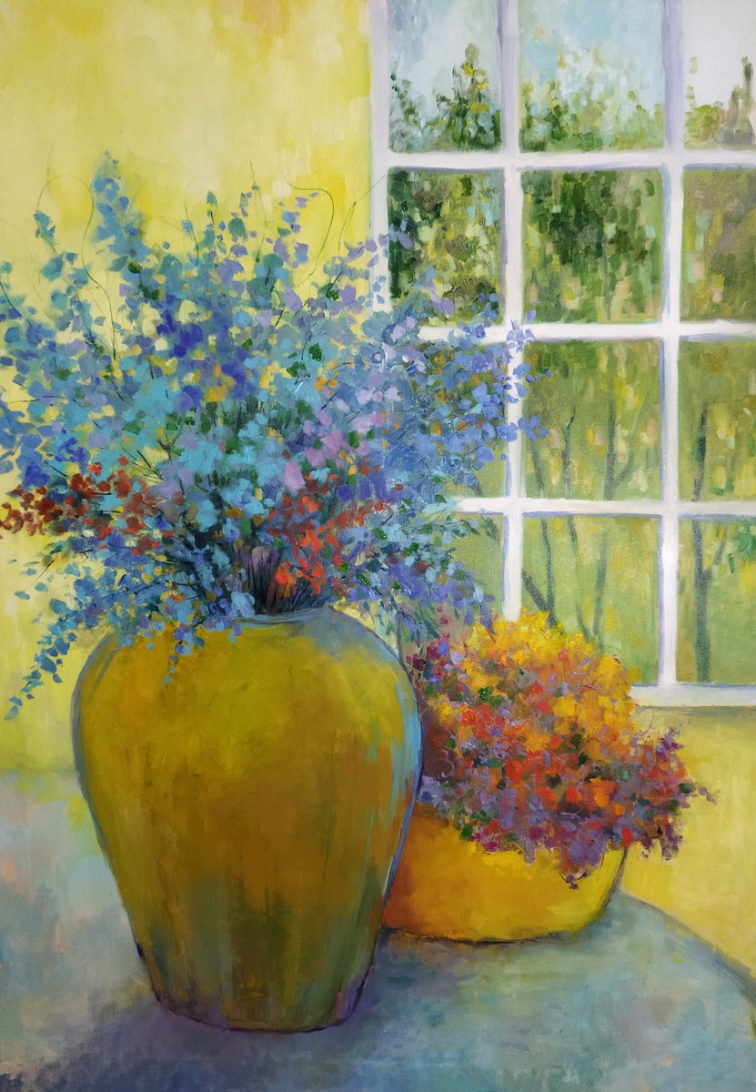 Pots with flowers by Ann Krasikova