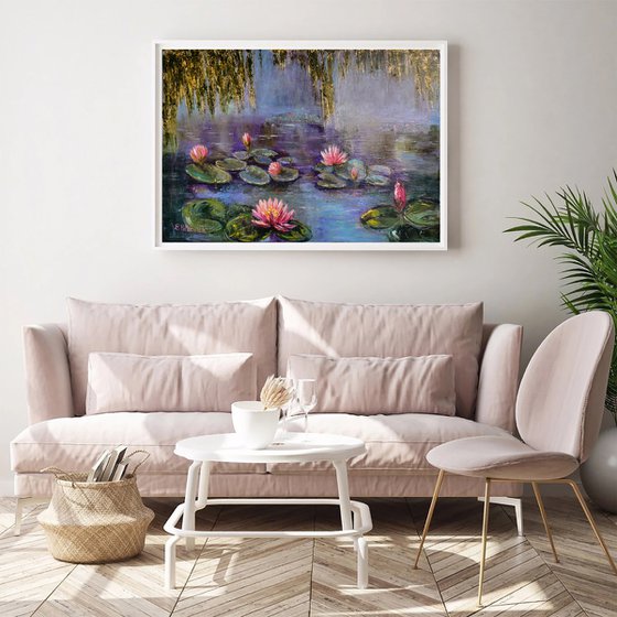 Lilies in Pond