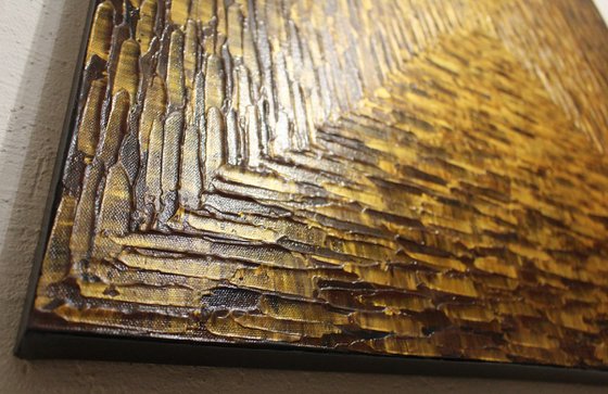 Large gold brown square gradient