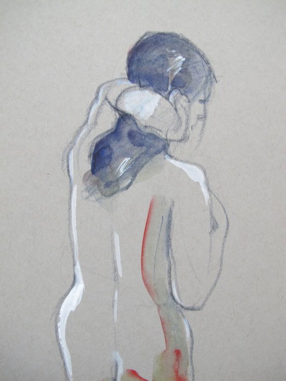 Standing female nude