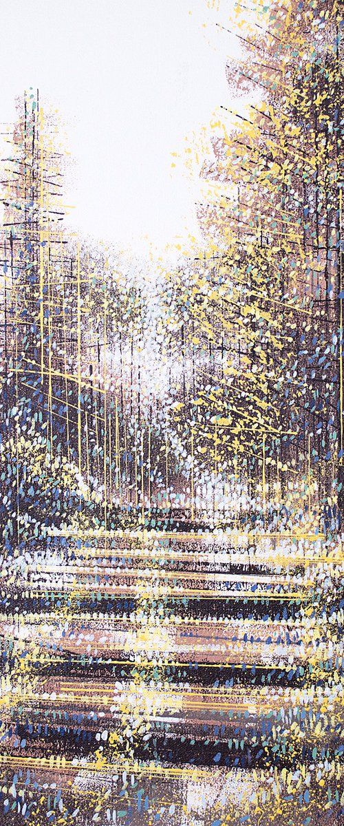 Winter Trees At Dusk by Marc Todd