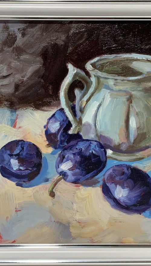 Still life with plums. by Vita Schagen