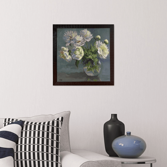 Peonies on a summer evening