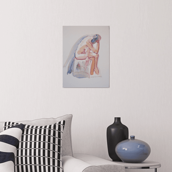 Seated female nude