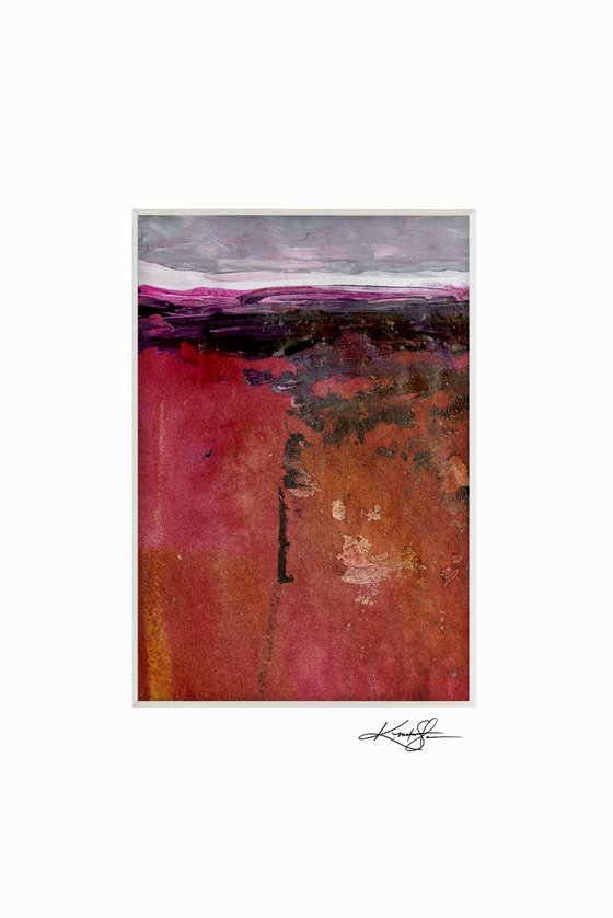 Mystical Land 331 - Small Landscape painting by Kathy Morton Stanion