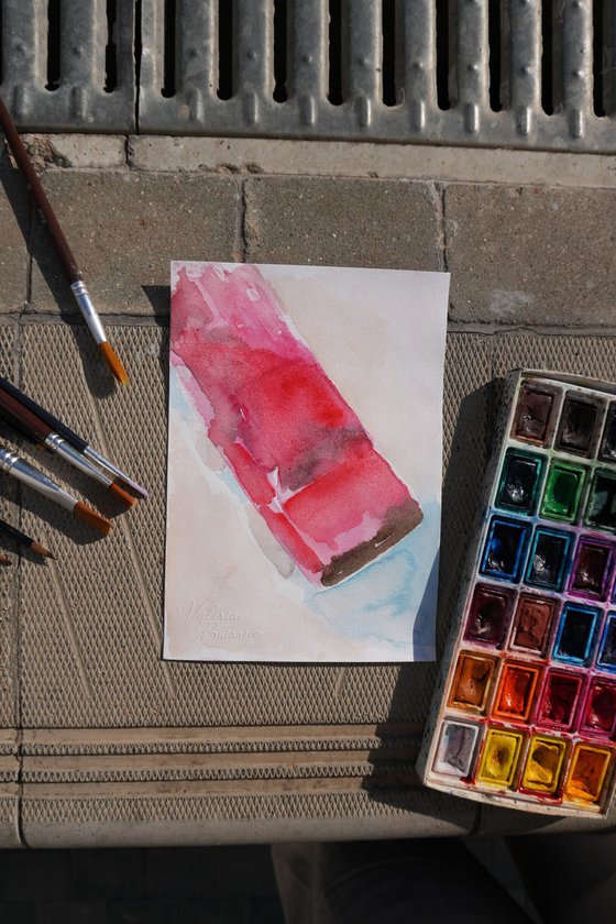 Red Car in Motion