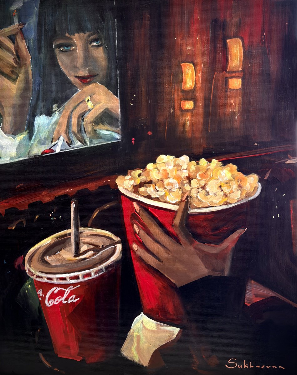 At The Movies. Pulp Fiction By Victoria Sukhasyan, 11 X 14, Artwork For Sale On Artfinder