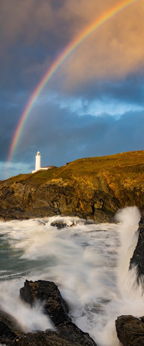 Rainbow at Trevose Head Lighthouse Photography Print by Kieran Brimson