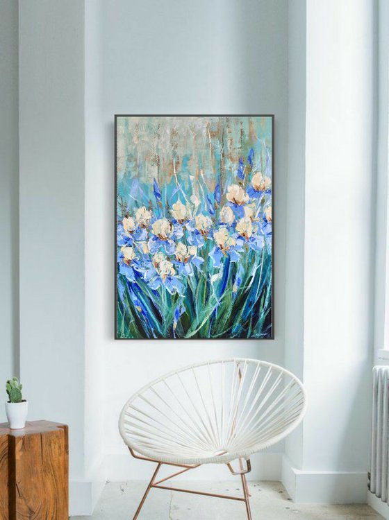 Irises   70x100cm