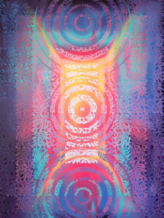 Metapattern: Neon wave #1 XL