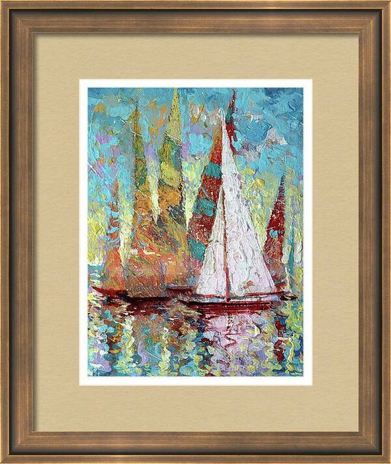 Departure of Sailboats to the Sea.