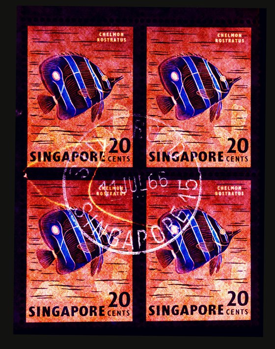 Heidler & Heeps Singapore Stamp Collection '20 Cents Singapore Butterfly Fish'