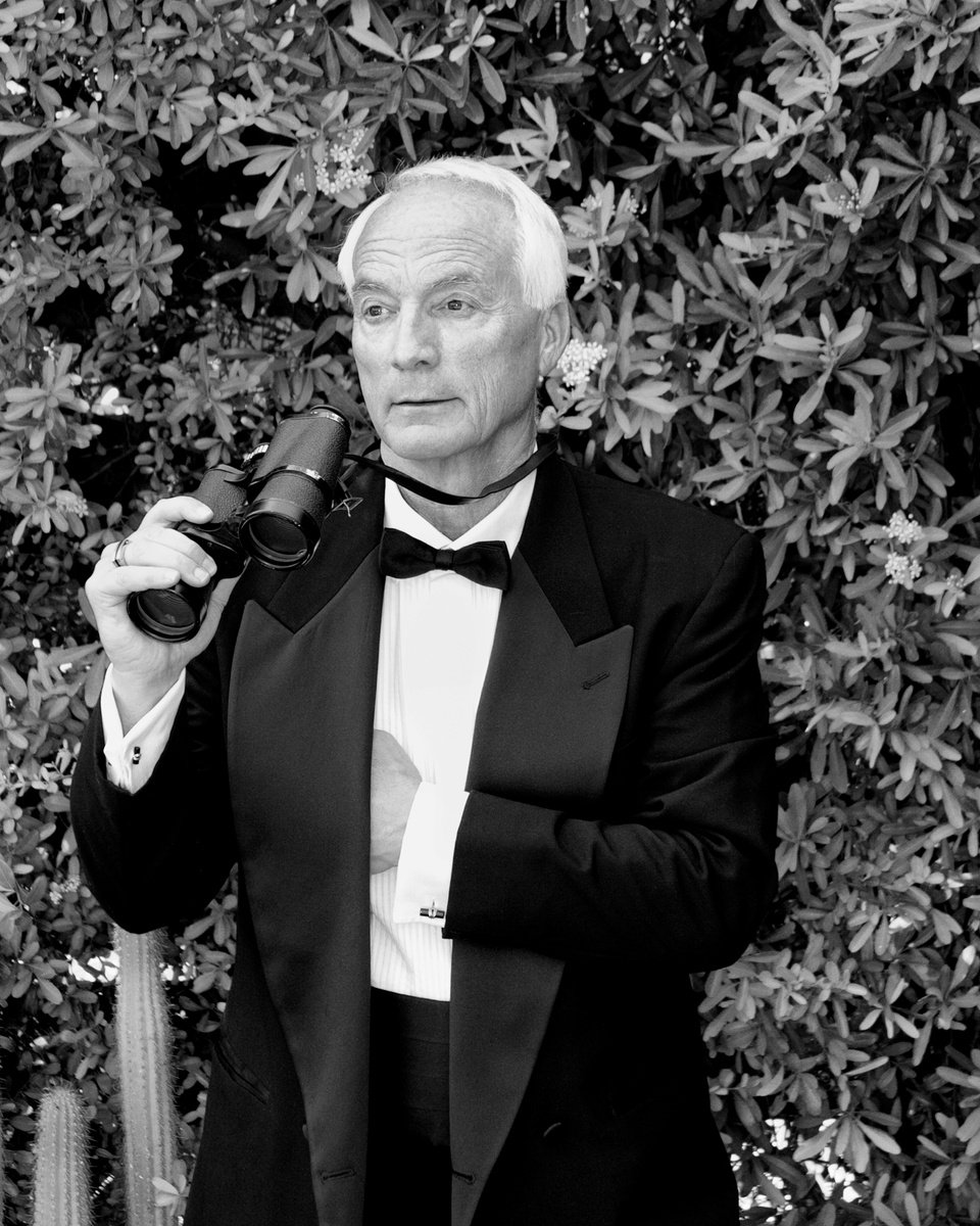 Expressive Portrait Photograph By William Dey, 18 X 22", Man With Binoculars, Original Artwork