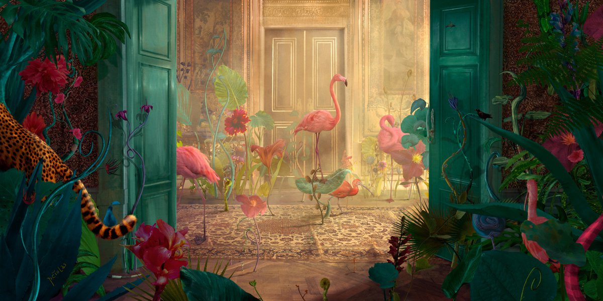 Surrealistic Animal Photograph By Nikolina Petolas, 45 X 22", Botanica, Original Artwork