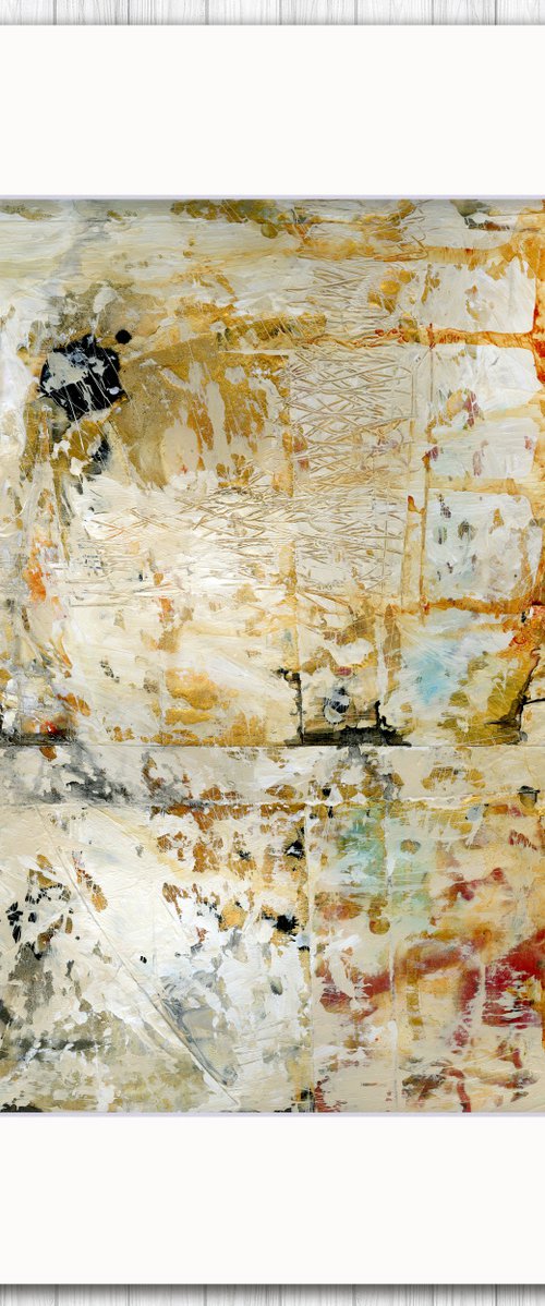 Connective Dance 14 - Highly Textured Abstract Collage Painting by Kathy Morton Stanion by Kathy Morton Stanion