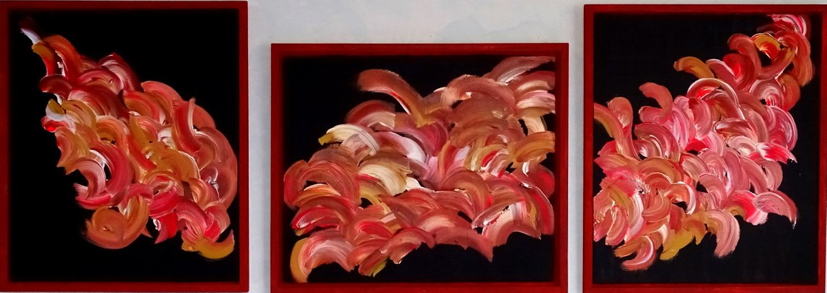 Abstract Acrylic Painting By Cb., 69 X 25, Abstract On Canvas 134, Original Artwork