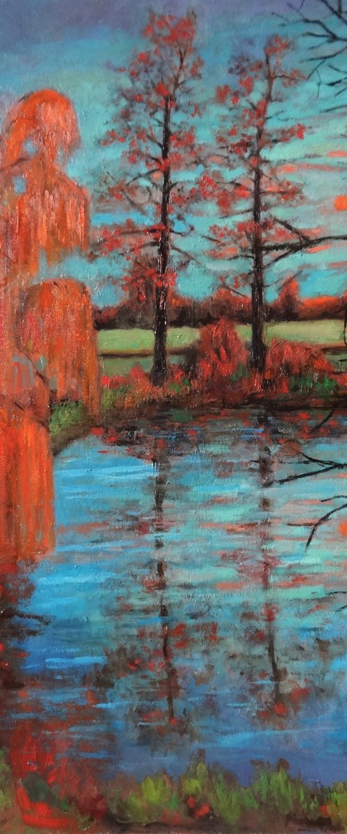 Crow at the pond by Massimiliano Ligabue