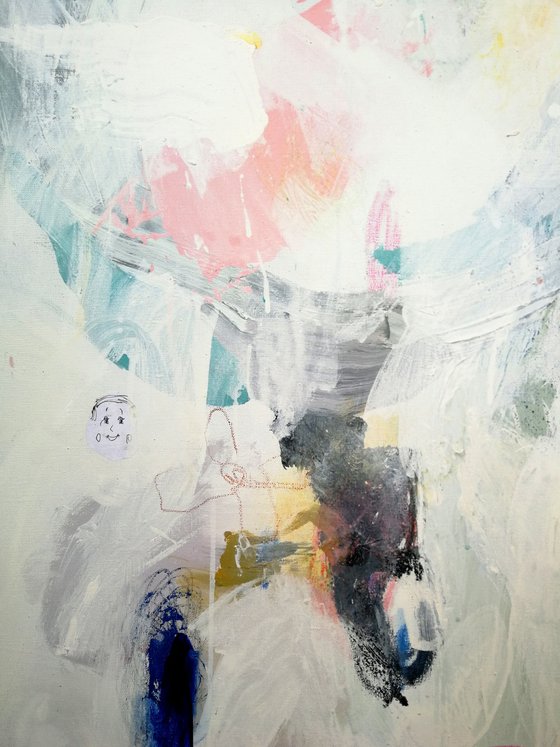Large Abstract Painting  “Childhood”